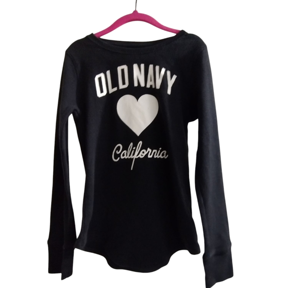 💚 Like New! 2/$10 Old Navy Kids Black Long Sleeve Soft Thermal Style Shirt  8
